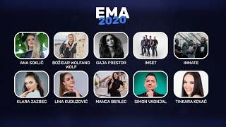 EMA 2020 izbrani izvajalci  selected artists