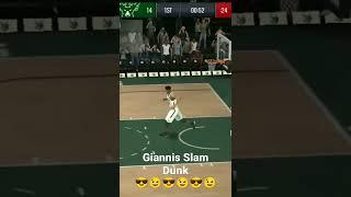 Giannis Antetokounmpo Slam Dunk On NBA Live Mobile