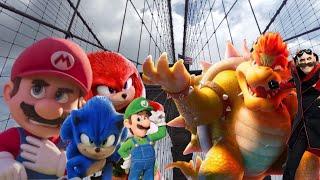 Mario Sonic Luigi and knuckles vs bowser and eggman