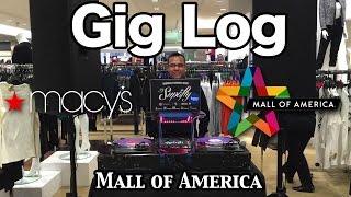 Dj Supafly gig log for Macys event at Mall of America. Scratch Events.