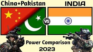 India vs China and Pakistan military power comparison 2023  world military power  india vs China