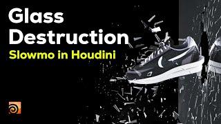 Glass Destruction with Slow Motion In Houdini  Houdini Tutorial Eng Sub