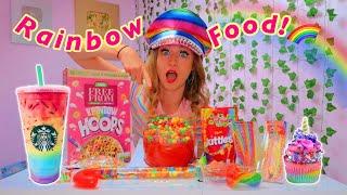 I Only Ate RAINBOW FOOD For 24 Hours Challenge*urmm this was wild*  Rhia Official