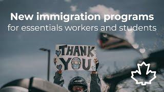 HUGE NEWS  Canada is launching six new immigration pathways for essential workers and students