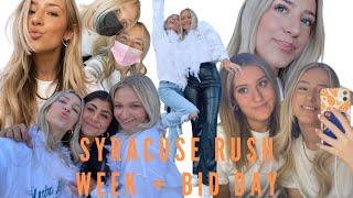 SORORITY RUSH WEEK + BID DAY @ SYRACUSE UNIVERSITY