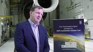 Rolls-Royce  100% SAF testing on a Trent-based demo engine