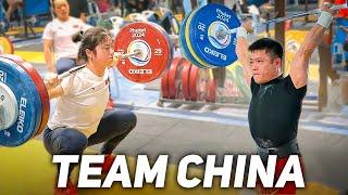 Team China Barbell Session  Training Hall of IWF World Cup 2024