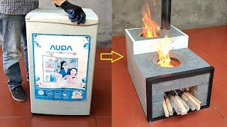 Homemade wood stove _ Super beautiful and effective