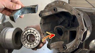 Most Dynamic Process  The Mechanic Repaired Broken Bearing Size Of Differential Gear Hosing