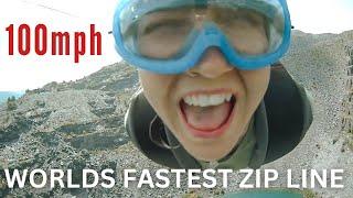 The FASTEST Zip Line in the World Velocity 2 - Is It SCARY? - Zip World  Penrhyn Quarry