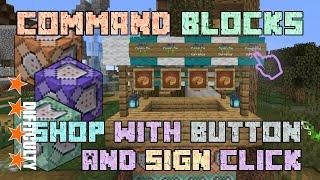 How to make a shop with buttons or on clicking the sign - Minecraft Command Blocks Guide