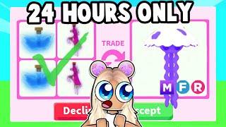 Trading from POTIONS to MEGA JELLYFISH in 24 HOURS Adopt Me