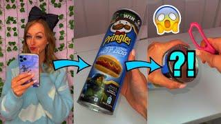 MYSTERY SURPRISE INSIDE EVERY PRINGLES TUBE?*SHOOK* #Shorts