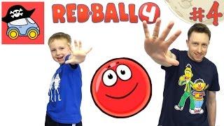  #4 БИТВА ЗА ЛУНУ. Красный Шар спасает Луну. Прохождение игры Red Ball 4. Жестянка. Летсплей