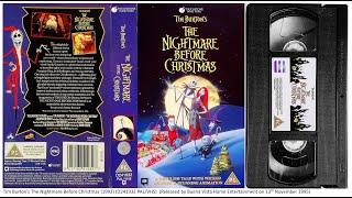 The Nightmare Before Christmas 13th November 1995 UK VHS