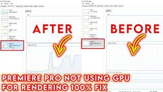 How to Fix Premiere Pro not using GPU ACCELERATION for Rendering  GPU not working  CUDA 2021