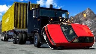 Escape a SEMI TRUCK Down a Mountain BeamNG