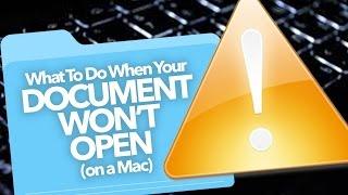 Documents Wont Open FIX Mac