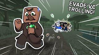 Trolling as a Minecraft Villager in Evade VC  ROBLOX Funny Moments