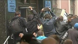 Riot police surrender to protesters in Donetsk chaos  ITV News