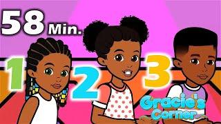 Counting Letters Colors + More Kids Songs and Nursery Rhymes  Gracie’s Corner Compilation