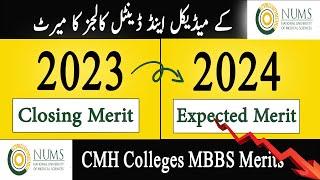 NUMS Last Year Closing Merit  NUMS Expected Merit 2024  CMH Medical and Dental Colleges Merit Key