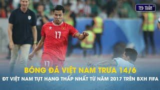 Bóng đá VN trưa 146 ĐT Việt Nam tụt hạng thấp nhất trên BXH FIFA kể từ năm 2017