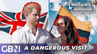 Harry and Meghan too SCARED to be in Britain but prepared to risk all in DANGEROUS Colombia