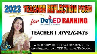 Teacher Reflection Form  DepEd Ranking