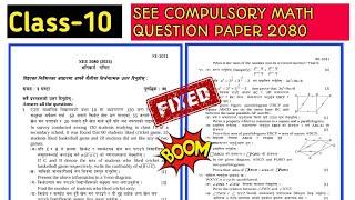 Class 10 Math  SEE  question paper 2080  See question paper 2080