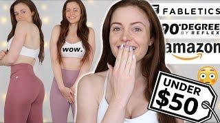 AFFORDABLE LEGGINGS TRY-ON HAUL *shook*  Amazon 90 Degree Fabletics & More