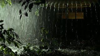 Deep Sleep Instantly With Heavy Rain On Roof & Thunder  Relaxing Rain Sounds For Sleep Meditation