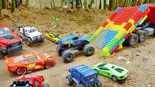 Car Toy Play with Build Bridge Excavator Truck Toys