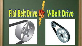 Differences between Flat Belt Drive and V Belt Drive@MechanicalEngineering4u