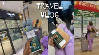 TRAVEL VLOG MOVING FROM GHANA  TO THE UK Flight Airport Food. #travel #contentcreator