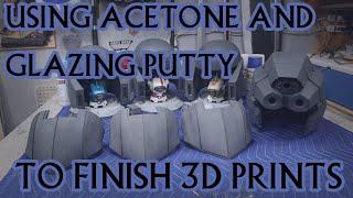 Finishing 3d Prints with Acetone and Glazing Puddy Tutorial or How to sand a LOT less.