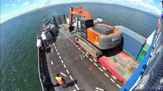 Crossing the Irtysh river on Ship