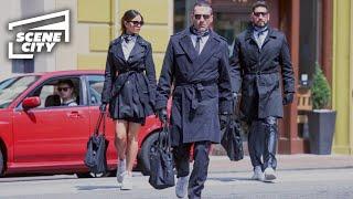 Baby Driver Bank Heist Opening Scene Jon Hamm Jon Bernthal 4K HD Clip