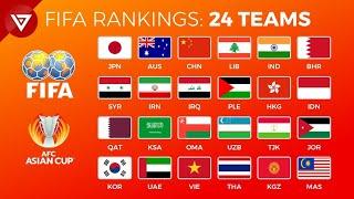 FIFA Rankings All 24 Teams Participating AFC Asian Cup Qatar 2023