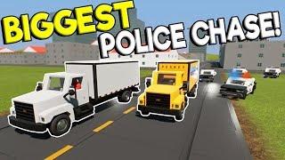 BIGGEST LEGO POLICE CHASE GETAWAY EVER - Brick Rigs Multiplayer Gameplay - Cop Roleplay