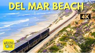 Del Mar California  San Diego Travel  California Beach City  4K Walking Tour