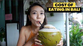 How much food and drinks cost eating out in Bali 