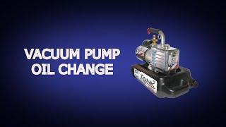 JB Industries Vacuum Pump oil change