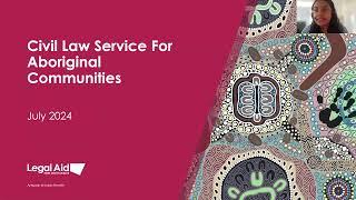 NAIDOC Week Webinar - Legal Aid NSW Services for Aboriginal Communities  Law for Community Workers