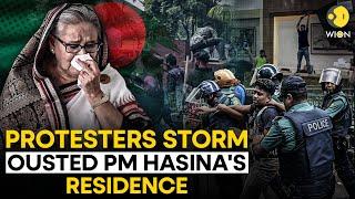 Bangladesh PM Hasina resigns Jubilant protesters storm and loot Bangladesh PM Hasinas residence