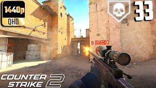 CS2- 33 Kills On Dust 2 Competitive Full Gameplay #9 No Commentary