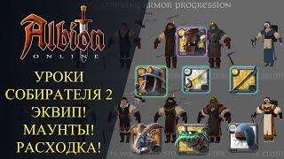 Albion online   УРОКИ СОБИРАТЕЛЯ #2 - Экипировка Маунты Расходка - Как одевать собирателя ?