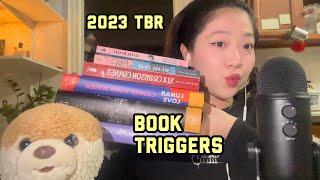 ASMR  Fast & Aggressive 2023 TBR Book Triggers tapping tracing scratching flipping