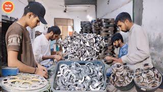 Incredible Process of making Motorcycle Brake shoes in Factory