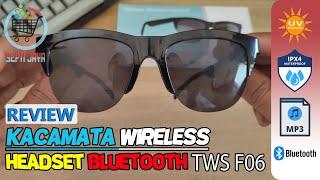 Kacamata Gaya Santai Serba Bisa  Review Kacamata Wireless Headset Bluetooth MP3 TWS F06